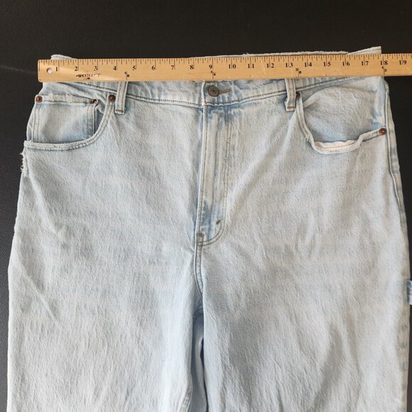 Abercrombie & Fitch The 90’s Straight Ultra High Rise Jeans Carpenter 33 16L EUC - Picture 15 of 16